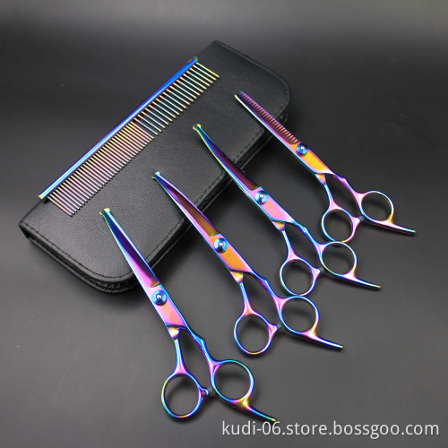 Professional Pet Grooming Thinning Scissors Set - 5 Pieces for Dogs and Cats